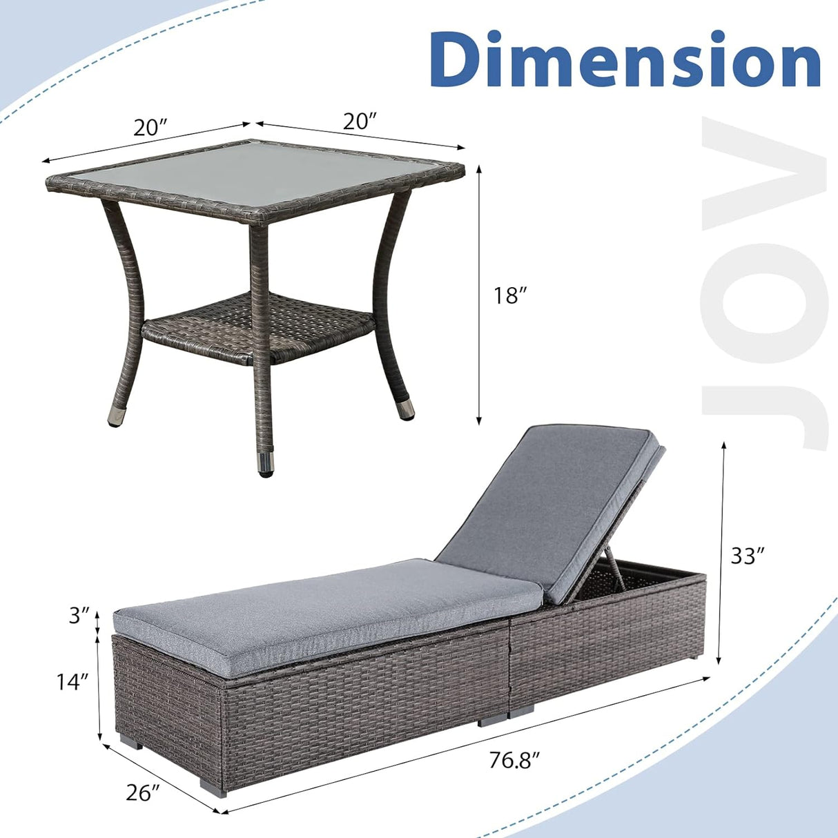 3 Piece Patio Pool Lounge Chairs