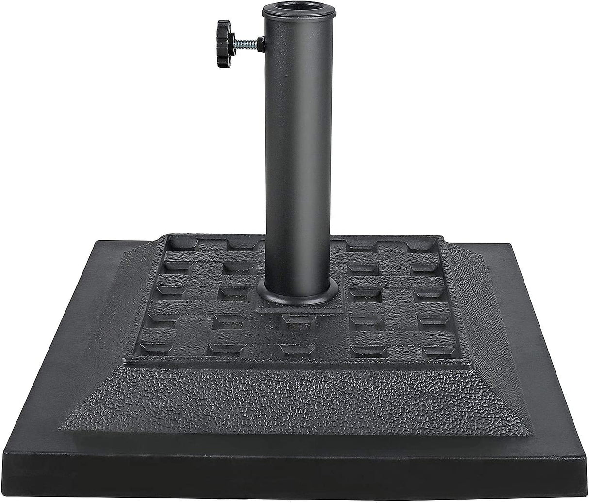 COBANA 26.5lb Heavy Duty Umbrella Base, 17.3’’ Square Patio Market Umbrella Stand Weight, Black