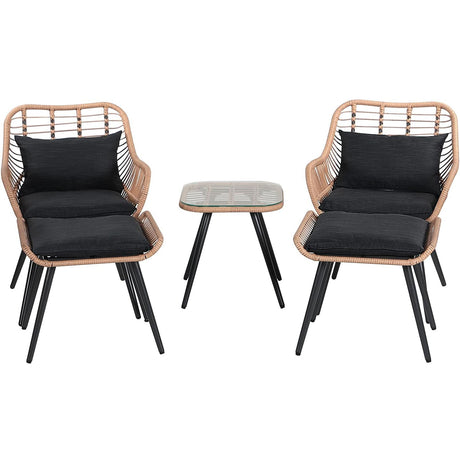 JOIVI 5 Piece Conversation set with Coffee Table
