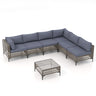 JOIVI 7 Pieces Patio Furniture Set, Outdoor Sectional Sofa Set with Cushion and Coffee Table, 7-Piece PE Rattan Conversation Set for Deck, Porch, Backyard