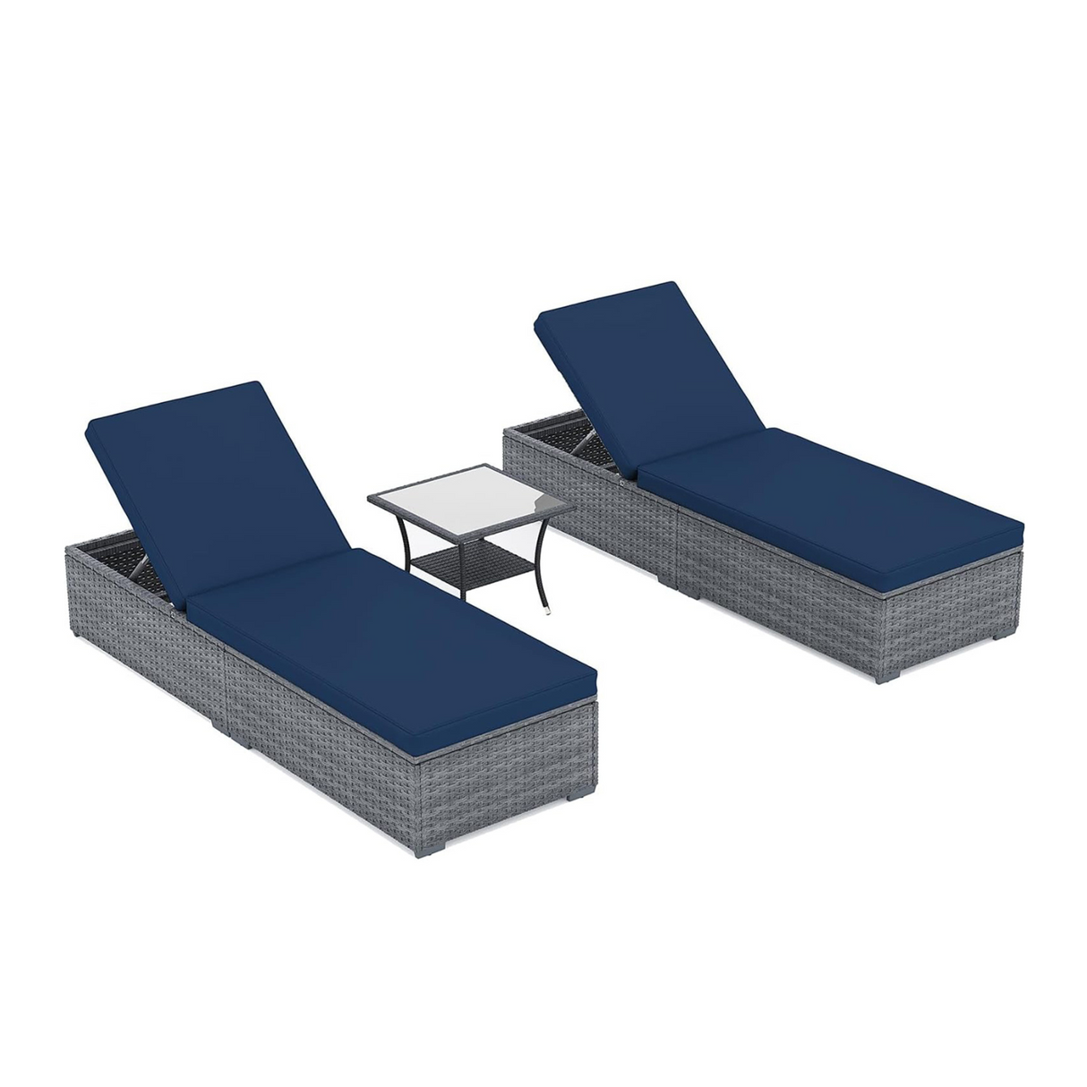 3 Piece Patio Pool Lounge Chairs