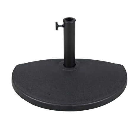 COBANA Half Round Patio Umbrella Base, Heavy-Duty Free Standing Resin Umbrella Stand