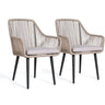 JOIVI Patio Wicker Chairs, 2 Pieces Outdoor Dining Chairs, All Weather Rattan Armchairs with Cushions