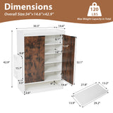 JOIVI Shoe Storage Cabinet with Sliding Drawer, Shoe Organizer Cabinet with 4 Removable Shelves, Freestanding Hidden Shoe Organizer for Entryway Hallway