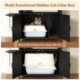 JOIVI 40-50 Gallon Fish Tank Stand with Hidden Cat Litter Box Cabinet and Cat Perch, Cat Viewing Aquarium Stand with Storage Shelf, 36.2"x20.5" Tabletop, 660 LBS Capacity