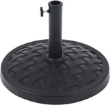 31lb Patio Umbrella Base, Heavy Duty Round Outdoor Market Umbrella Stand Weight, Black