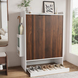 JOIVI Shoe Storage Cabinet with Sliding Drawer, Shoe Organizer Cabinet with 4 Removable Shelves, Freestanding Hidden Shoe Organizer for Entryway Hallway