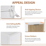 JOIVI Shoe Storage Cabinet with Sliding Drawer, Shoe Organizer Cabinet with 4 Removable Shelves, Freestanding Hidden Shoe Organizer for Entryway Hallway
