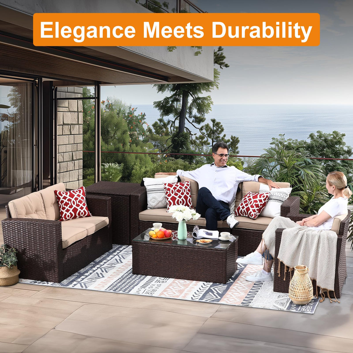 8 Pieces Patio Furniture Set