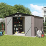 OC Orange-Casual 10' x 8' FT Outdoor Storage Shed, Metal Garden Tool Shed with Lockable Door, Outside Sheds & Storage Galvanized Steel