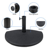 COBANA Half Round Patio Umbrella Base, Heavy-Duty Free Standing Resin Umbrella Stand
