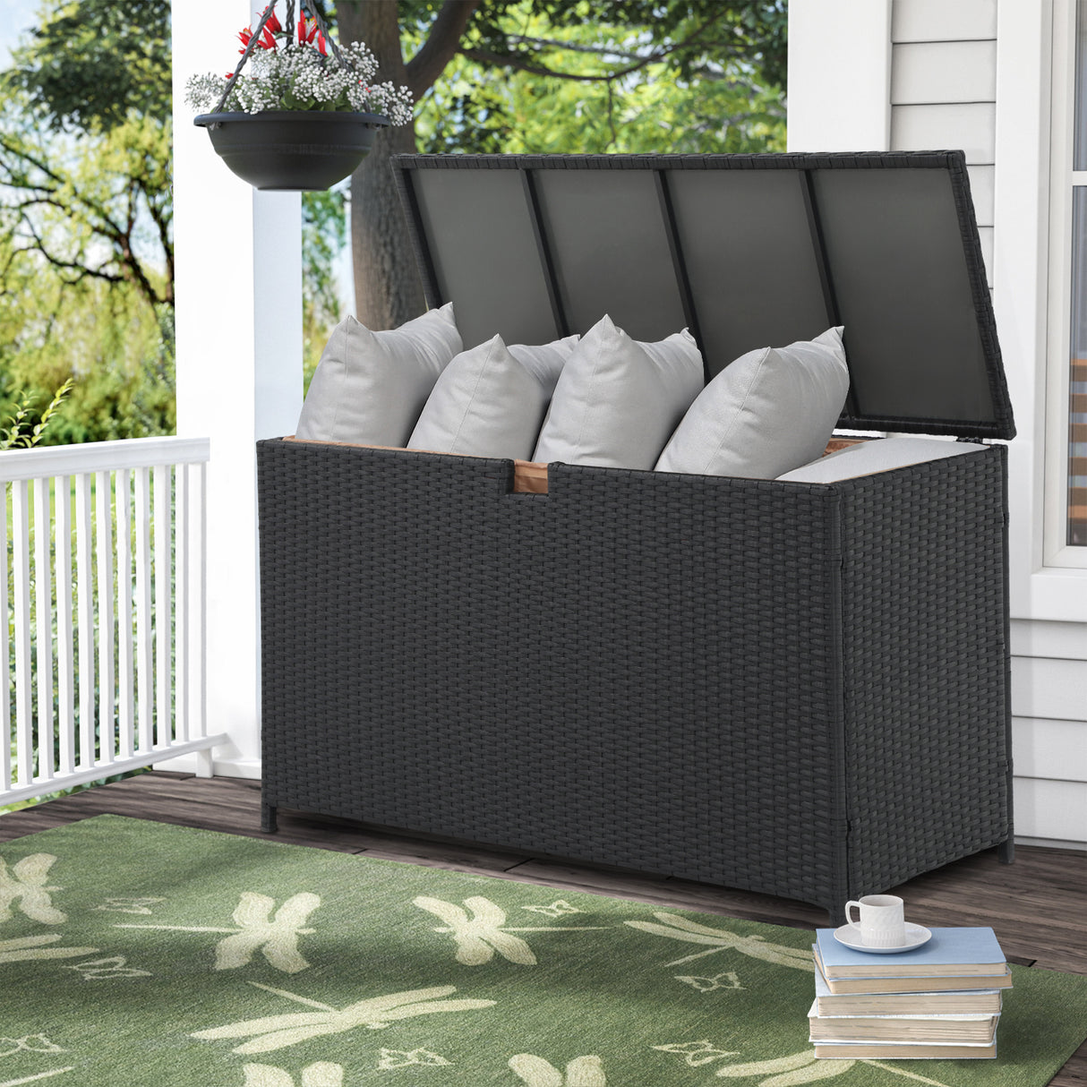 JOIVI Outdoor Storage Deck Box, 120 Gal, Brown