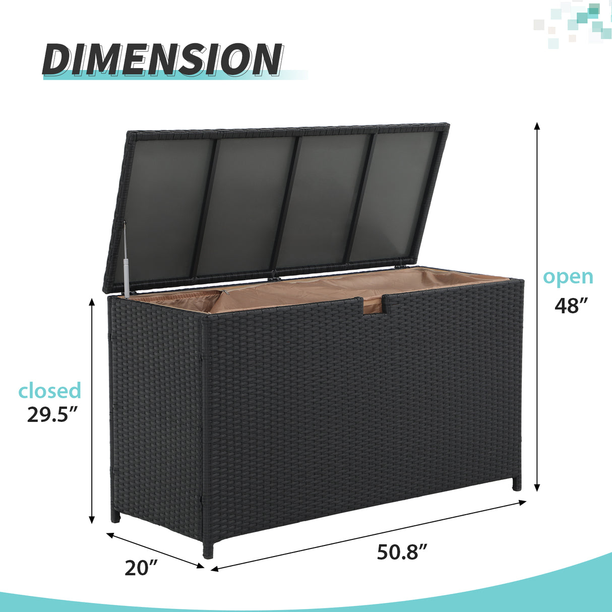 JOIVI Outdoor Storage Deck Box, 120 Gal, Brown