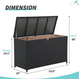 JOIVI Outdoor Storage Deck Box, 120 Gal, Brown