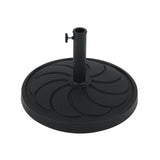 COBANA Patio Market Umbrella Base, 40lbs Heavy Duty Round Outdoor Stand, Resin Holder with Petal Pattern, Black