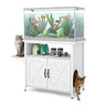 JOIVI 40-50 Gallon Fish Tank Stand with Hidden Cat Litter Box Cabinet and Cat Perch, Cat Viewing Aquarium Stand with Storage Shelf, 36.2"x20.5" Tabletop, 660 LBS Capacity
