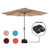 JOIVI 2 PCS Outdoor Patio Ottoman with Thick Cushions,Brown - JOIVI