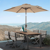 Patio Umbrella Outdoor Table Umbrella of 9-Feet with 8 Ribs and Push Button Tilt and Crank