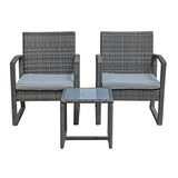 JOIVI 2 PCS Outdoor Patio Ottoman with Thick Cushions,Brown - JOIVI