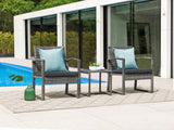 JOIVI 2 PCS Outdoor Patio Ottoman with Thick Cushions,Brown - JOIVI