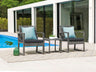 JOIVI 2 PCS Outdoor Patio Ottoman with Thick Cushions,Brown - JOIVI
