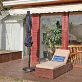 JOIVI 2 PCS Outdoor Patio Ottoman with Thick Cushions,Brown - JOIVI