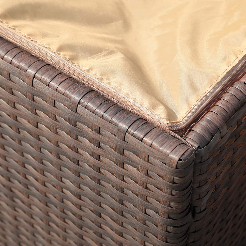 PE rattan Storage Deck Box, 88 Gallon