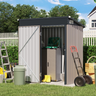 OC Orange-Casual 5' x 3' FT Outdoor Storage Shed, Metal Garden Tool Shed with Lockable Door, Outside Sheds & Storage Galvanized Steel