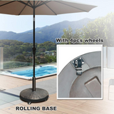 JOIVI 2 PCS Outdoor Patio Ottoman with Thick Cushions,Brown - JOIVI